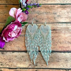 Heart beaded earring